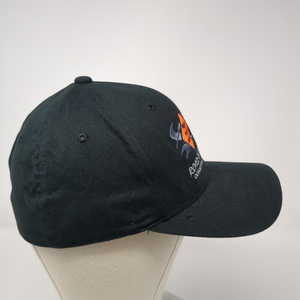 Road Work Ahead Fitted Baseball Hat Solid Black X… - image 5